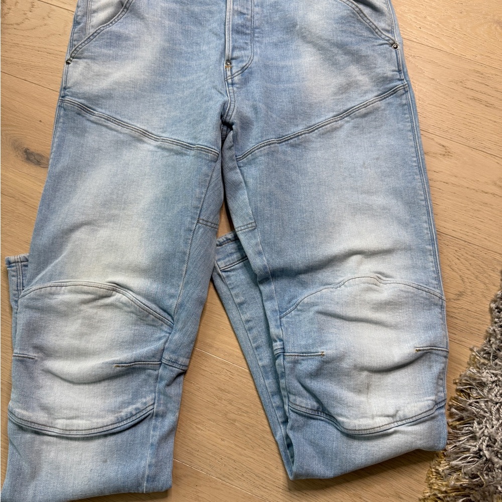 G-Star Blue Relaxed Jeans with Vintage Wash